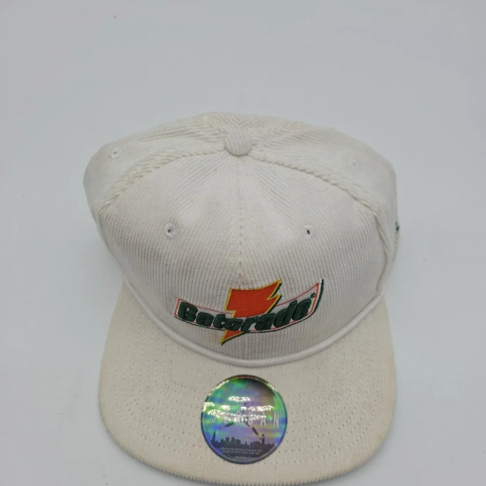 Gatorade x Air Jordan Hat Men White Green Corduroy Jumpman Snap Back Cap New